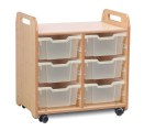 Kast B70 x D47 x H90 cm Esdoorn met 6 Laden H15 Tangara Groothandel voor de Kinderopvang